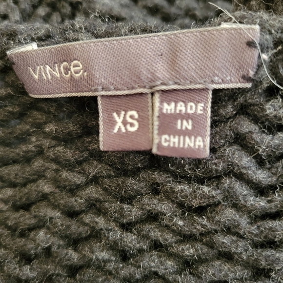 Vince Black Chunky Knit Wool Sweater Size XS - Picture 4 of 4